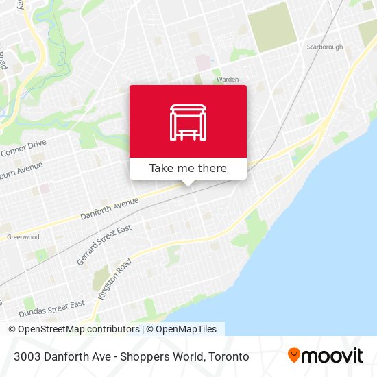 3003 Danforth Ave - Shoppers World map