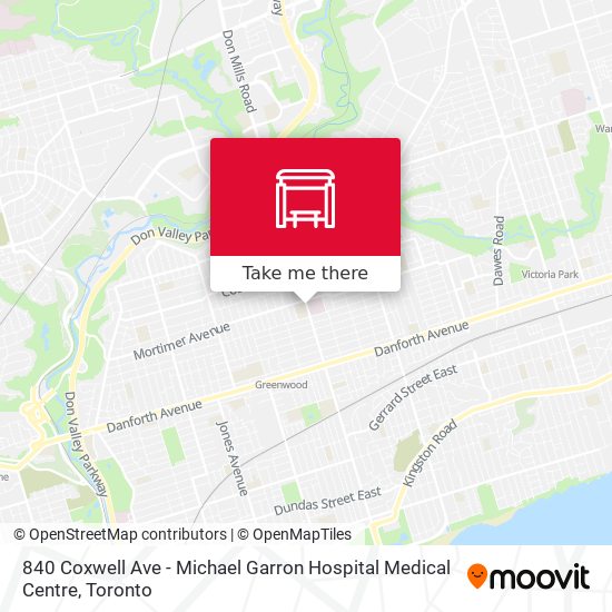 840 Coxwell Ave - Michael Garron Hospital Medical Centre map