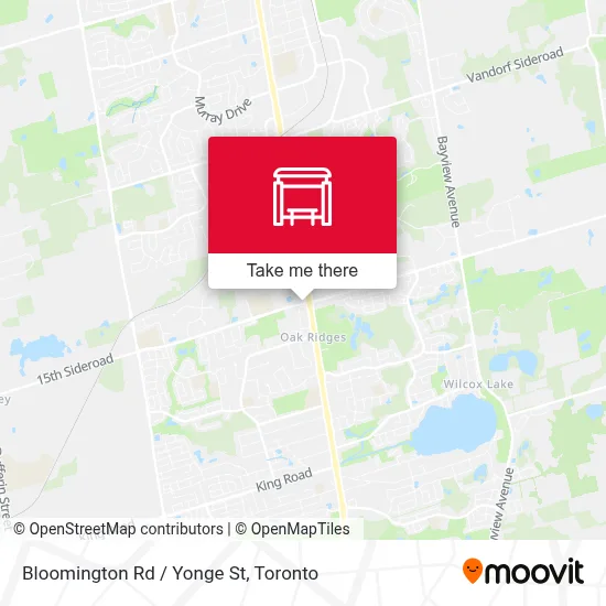 Bloomington Rd / Yonge St map