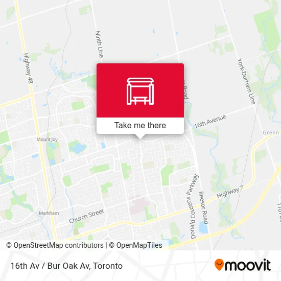 16th Av / Bur Oak Av map