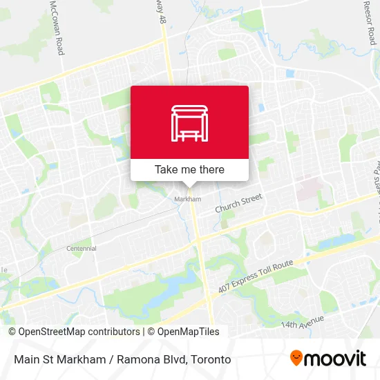 Main St Markham / Ramona Blvd map