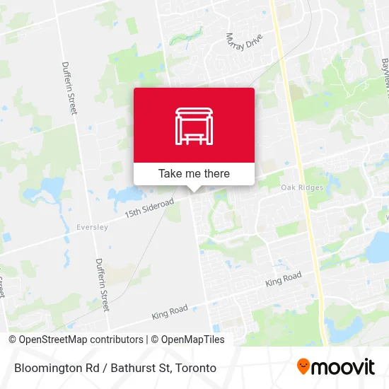 Bloomington Rd / Bathurst St map