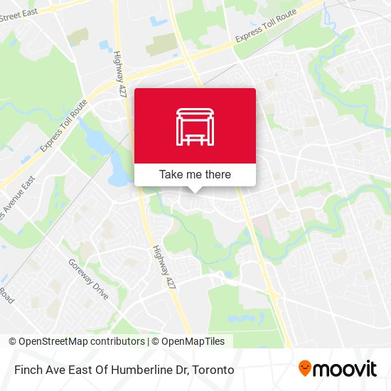 Finch Ave East Of Humberline Dr map