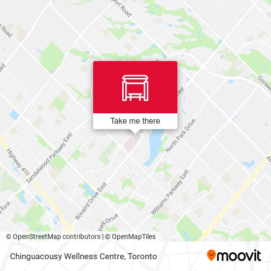 Chinguacousy Wellness Centre map