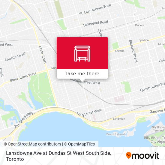 Lansdowne Ave at Dundas St West South Side map