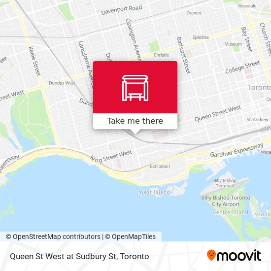 Queen St West at Sudbury St map
