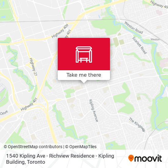 1540 Kipling Ave - Richview Residence - Kipling Building map