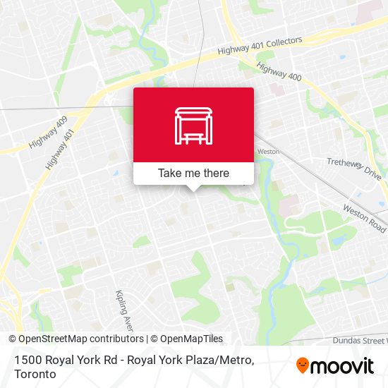1500 Royal York Rd - Royal York Plaza / Metro map