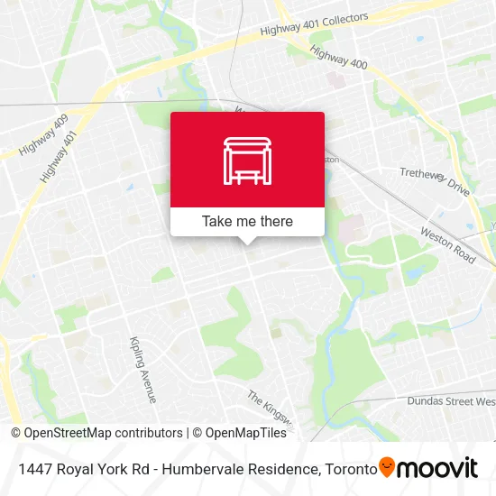1447 Royal York Rd - Humbervale Residence map