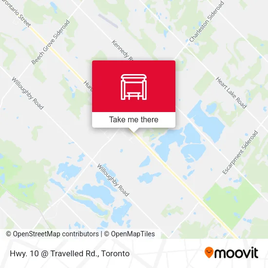 Hwy. 10 @ Travelled Rd. map