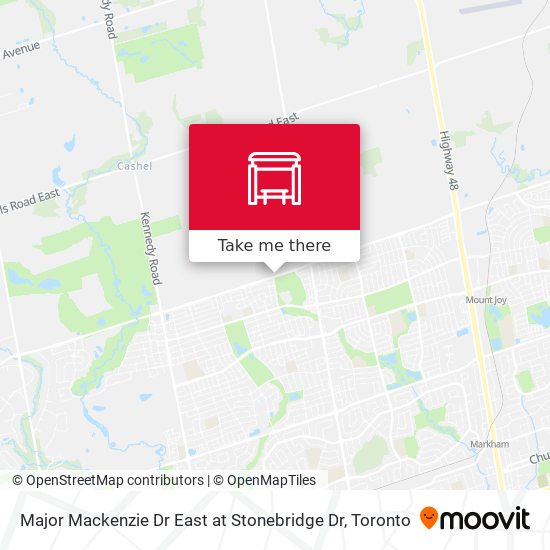 Major Mackenzie Dr East at Stonebridge Dr map