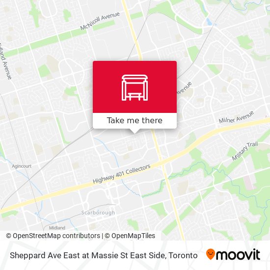Sheppard Ave East at Massie St East Side map
