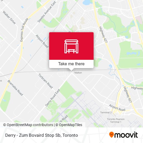 Derry - Zum Bovaird Stop Sb map