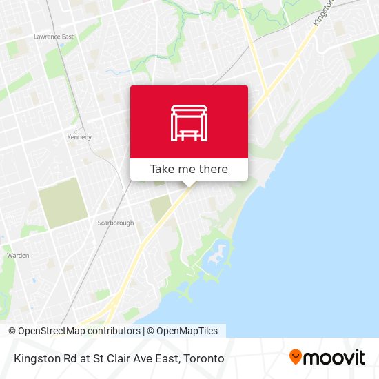 Kingston Rd at St Clair Ave East map