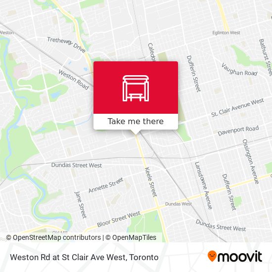 Weston Rd at St Clair Ave West map
