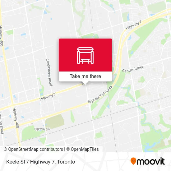 Keele St / Highway 7 map