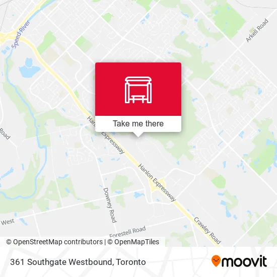 361 Southgate Westbound map