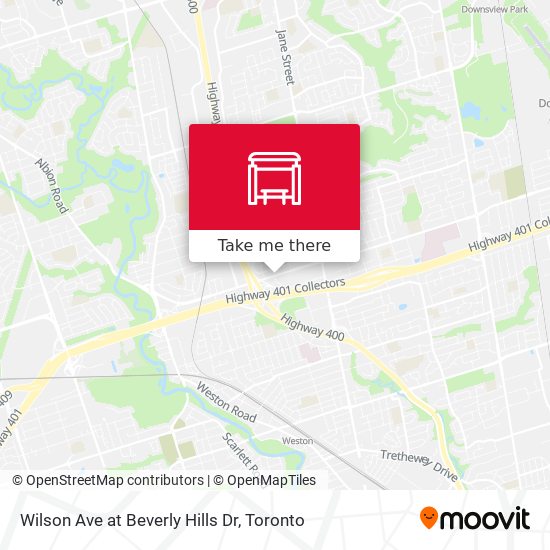 Wilson Ave at Beverly Hills Dr map