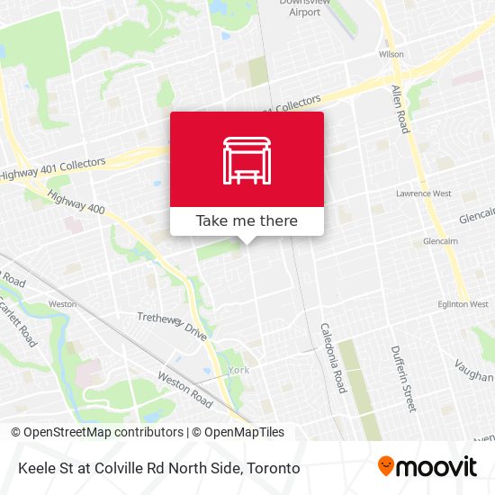 Keele St at Colville Rd North Side map