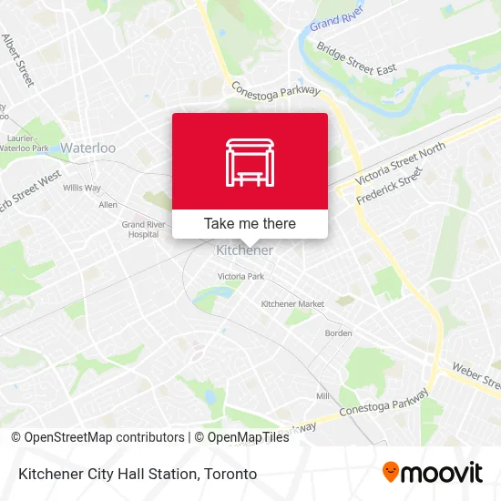 Kitchener City Hall Station map