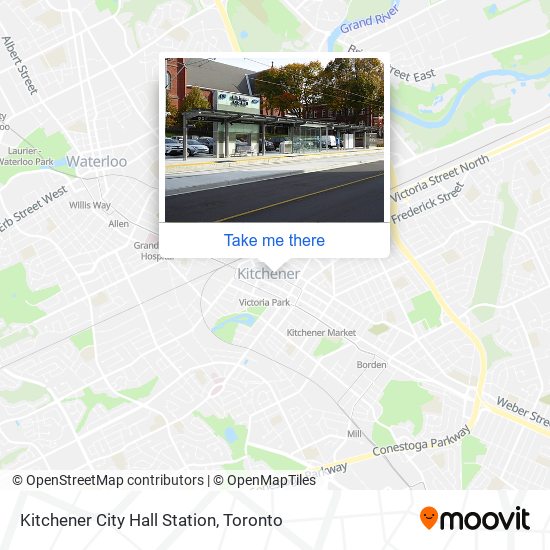 Kitchener City Hall Station map