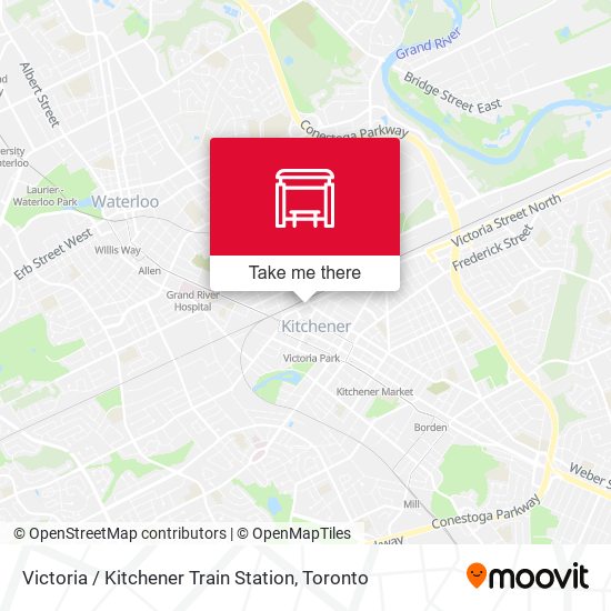 Victoria / Kitchener Train Station map