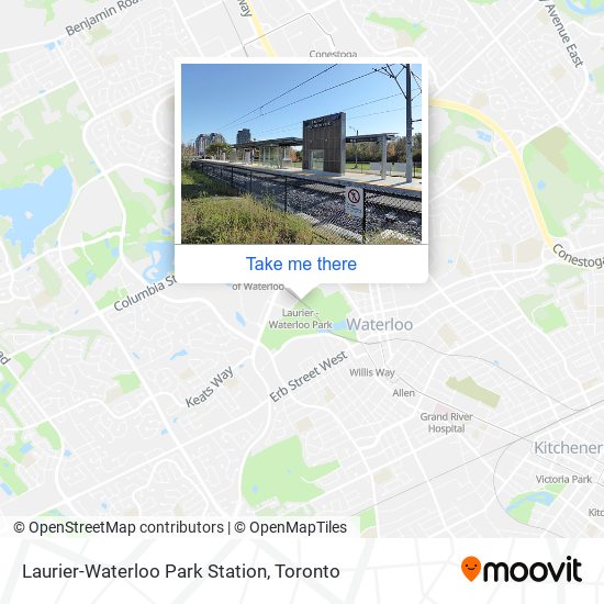 Laurier-Waterloo Park Station map