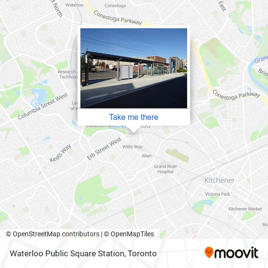 Waterloo Public Square Station map