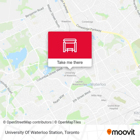 University Of Waterloo Station map