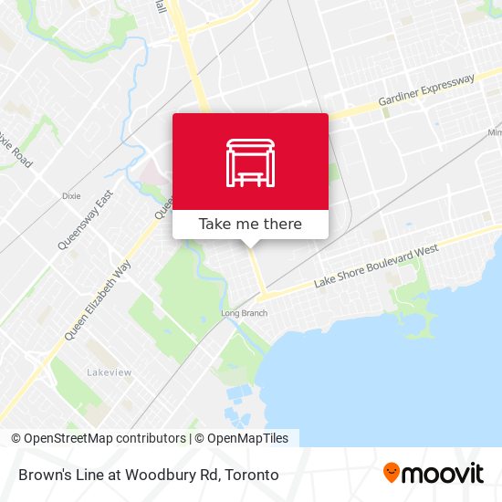 Brown's Line at Woodbury Rd map