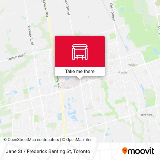 Jane St / Frederick Banting St map