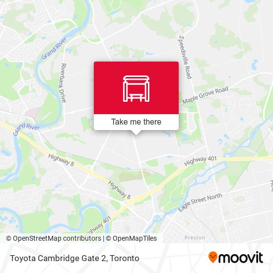Toyota Cambridge Gate 2 map