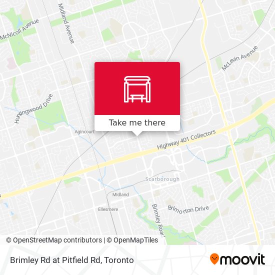 Brimley Rd at Pitfield Rd map