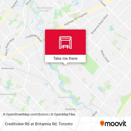 Creditview Rd at Britannia Rd map