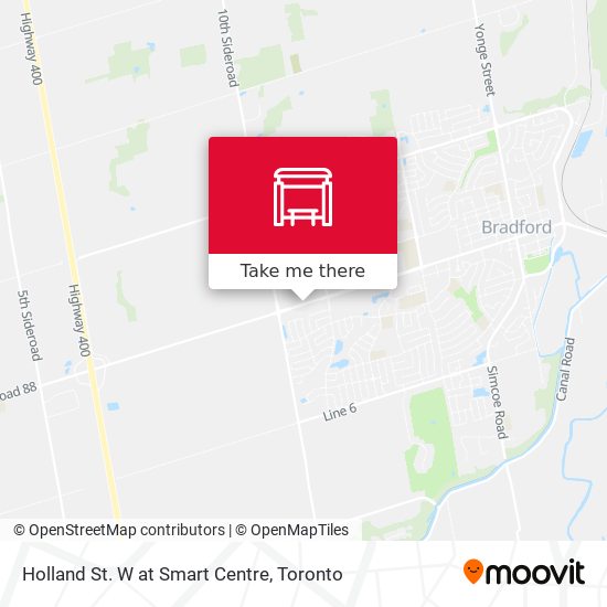 Holland St. W at Smart Centre map