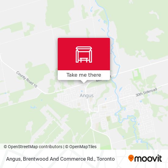 Angus, Brentwood And Commerce Rd. map