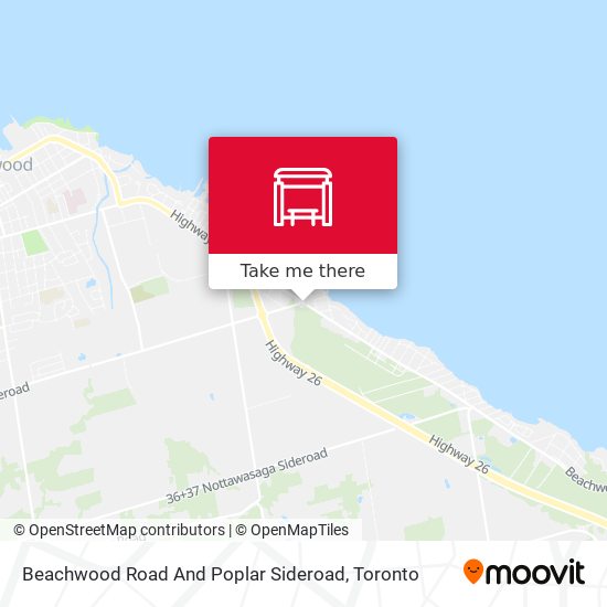 Beachwood Road And Poplar Sideroad map