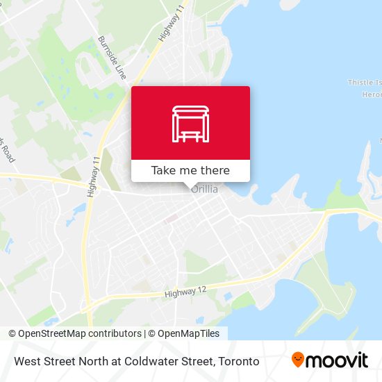 West Street North at Coldwater Street map