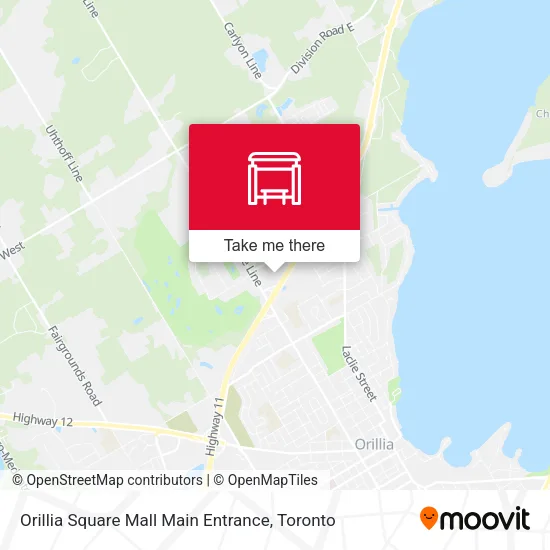 Orillia Square Mall Main Entrance map