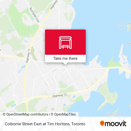 Colborne Street East at Tim Hortons map