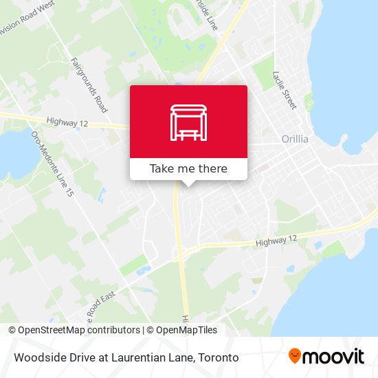 Woodside Drive at Laurentian Lane map