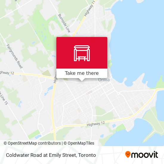 Coldwater Road at Emily Street map