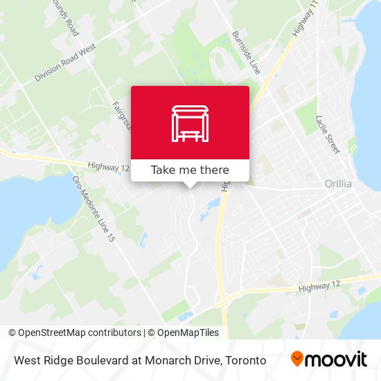 West Ridge Boulevard at Monarch Drive map