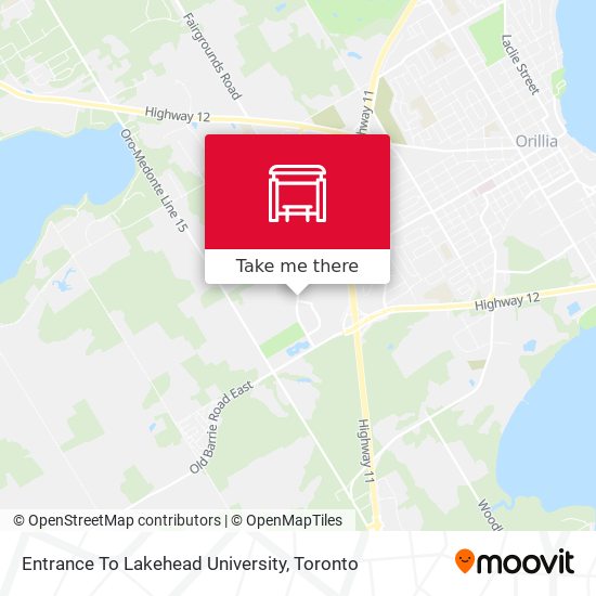 Entrance To Lakehead University map