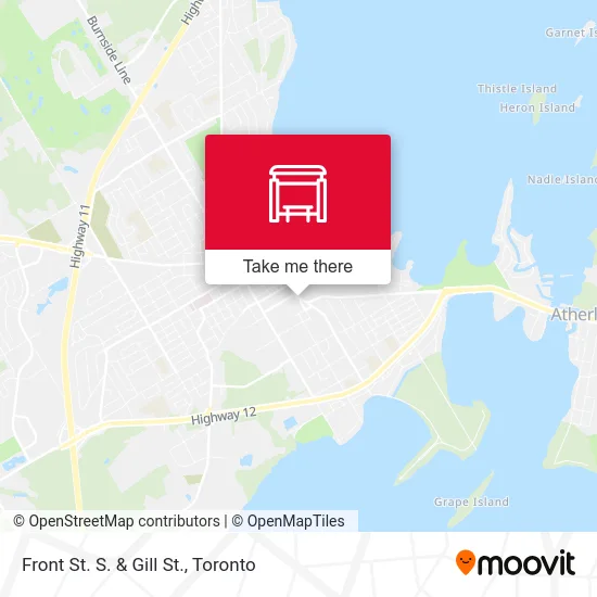 Front St. S. & Gill St. map