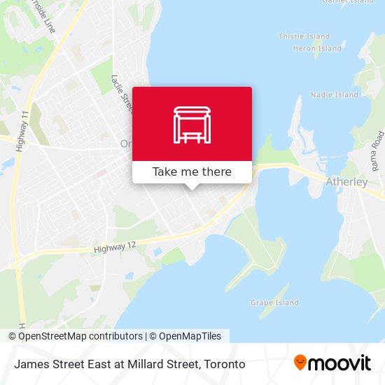 James Street East at Millard Street map