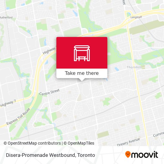Disera-Promenade Westbound map