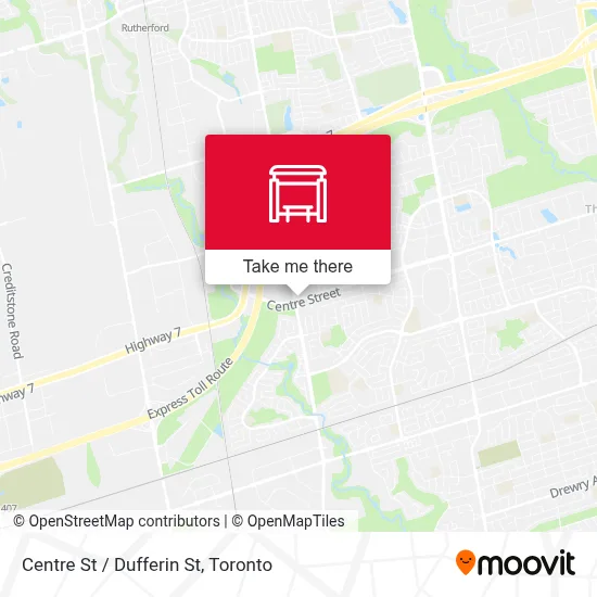 Centre St / Dufferin St map