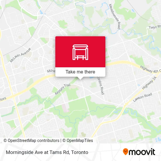 Morningside Ave at Tams Rd map