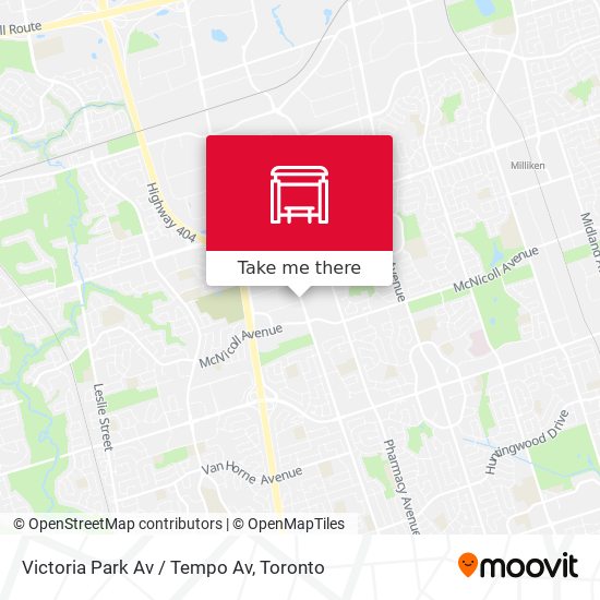 Victoria Park Av / Tempo Av map